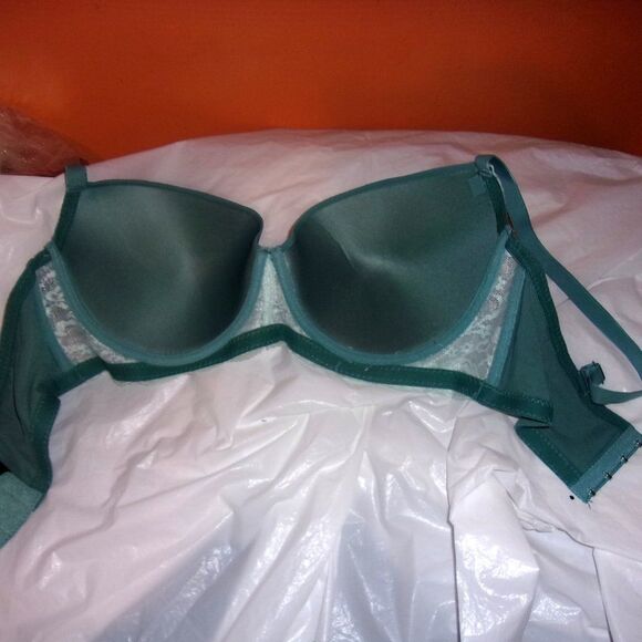 Youmita 40DDD Aqua Floral Lace Full Coverage Bra NWT - Picture 11 of 12